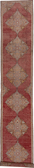 Vintage Oushak Runner Rug (3' x 18')